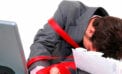 Businessman wrapped in red tape High taxes, red tape keeping entrepreneurs out of New Brunswick