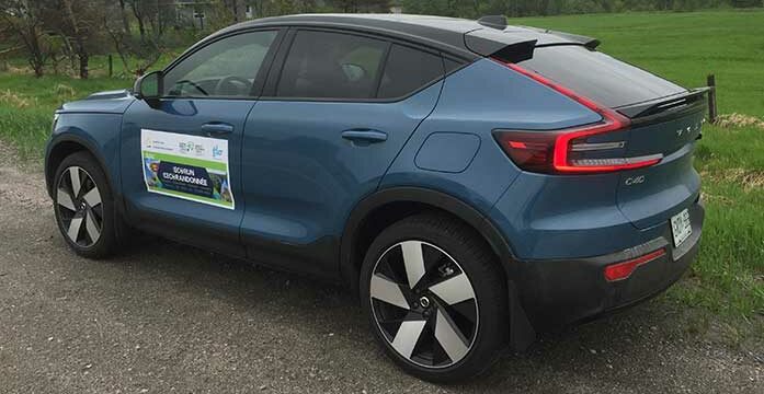 The stylish, all-electric Volvo C40 Recharge