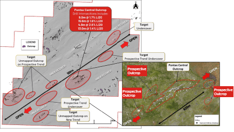 Stria Announces Numerous Targets Identified in Area with High-Grades of Up To 2.6% Li2o on its Pontax-Lithium Property